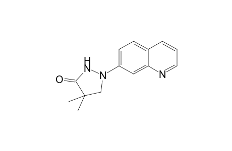 3-Pyrazolidinone, 4,4-dimethyl-1-(7-quinolinyl)-