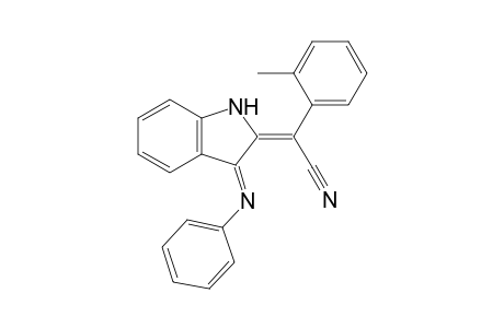 (E)-2-[1-Cyano-1-(2-tolyl)methylidene]-3-phenylimino-2,3-dihydro-1H-indole