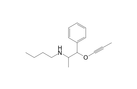 2-(N-Butylamino)-1-phenylpropyl propynyl ether