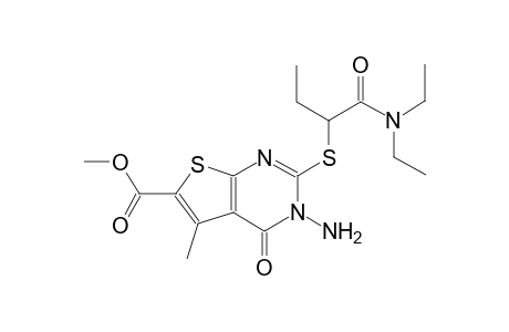 methyl 3-amino-2-({1-[(diethylamino)carbonyl]propyl}sulfanyl)-5-methyl-4-oxo-3,4-dihydrothieno[2,3-d]pyrimidine-6-carboxylate