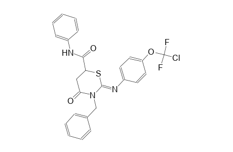 3-Benzyl-2-({4-[chloro(difluoro)methoxy]phenyl}imino)-4-oxo-N-phenyl-1,3-thiazinane-6-carboxamide