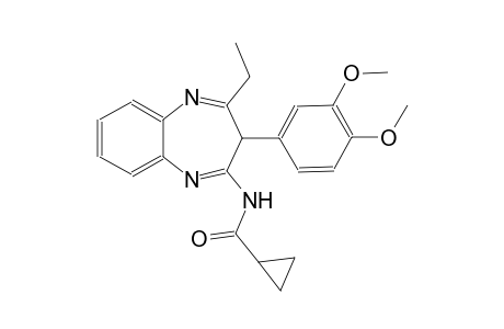 cyclopropanecarboxamide, N-[3-(3,4-dimethoxyphenyl)-4-ethyl-3H-1,5-benzodiazepin-2-yl]-