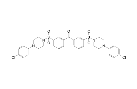 2,7-bis{[4-(4-chlorophenyl)-1-piperazinyl]sulfonyl}-9H-fluoren-9-one
