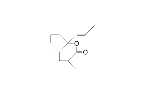 4(B)-Methyl-1-(1(E)-propenyl)-2-oxa-bicyclo(4.3.0)nonan-3-one