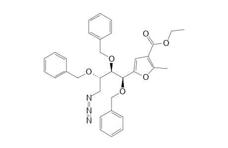 5-(4'-AZIDO-1',2',3'-TRI-O-BENZYL-4'-DEOXY-D-ARABINO-TETRITOL-1'-YL)-3-ETHOXYCARBONYL-2-METHYLFURAN