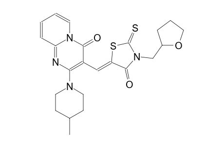 4H-pyrido[1,2-a]pyrimidin-4-one, 2-(4-methyl-1-piperidinyl)-3-[(Z)-[4-oxo-3-[(tetrahydro-2-furanyl)methyl]-2-thioxo-5-thiazolidinylidene]methyl]-