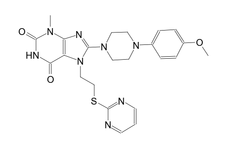 8-[4-(4-methoxyphenyl)-1-piperazinyl]-3-methyl-7-[2-(2-pyrimidinylsulfanyl)ethyl]-3,7-dihydro-1H-purine-2,6-dione