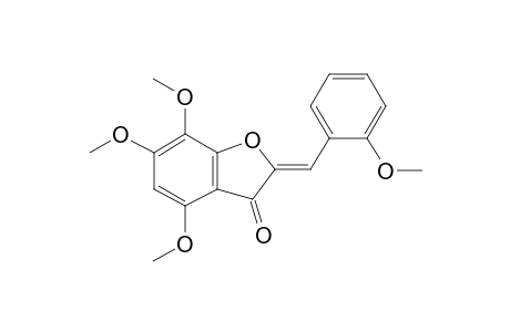 (2Z)-4,6,7-trimethoxy-2-(2-methoxybenzylidene)benzofuran-3-one