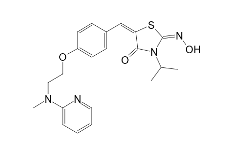 (E)-2-(hydroxyimino)-3-isopropyl-5-((E)-4-(2-(methyl(pyridin-2-yl)amino)ethoxy)benzylidene)thiazolidin-4-one