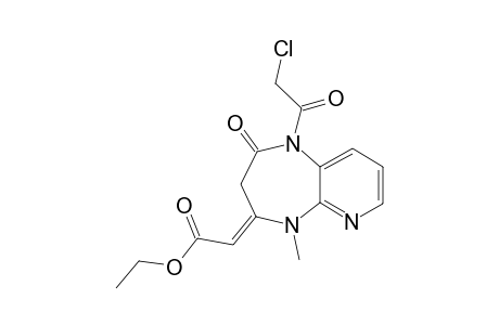 ETHYL-[1-CHLOROACETYL-3,5-DIHYDRO-5-METHYL-2(1H)-OXO-PYRIDO-[2,3-B]-[1,4]-DIAZEPIN-2-YLIDEN]-CARBOXYLATE