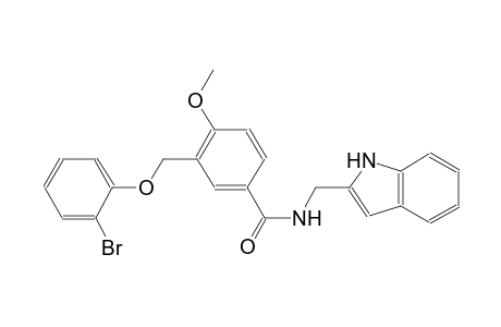 3-[(2-bromophenoxy)methyl]-N-(1H-indol-2-ylmethyl)-4-methoxybenzamide