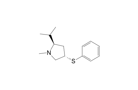 1-Methyl-2.beta.-(1-methylethyl)-4.alpha.-(phenylthio)pyrrolidine