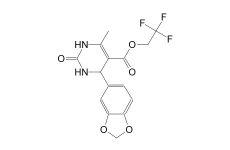 2,2,2-trifluoroethyl 4-(1,3-benzodioxol-5-yl)-6-methyl-2-oxo-1,2,3,4-tetrahydro-5-pyrimidinecarboxylate