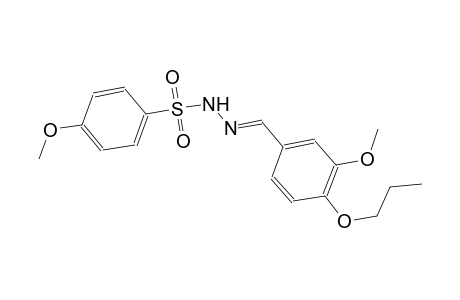 4-methoxy-N'-[(E)-(3-methoxy-4-propoxyphenyl)methylidene]benzenesulfonohydrazide