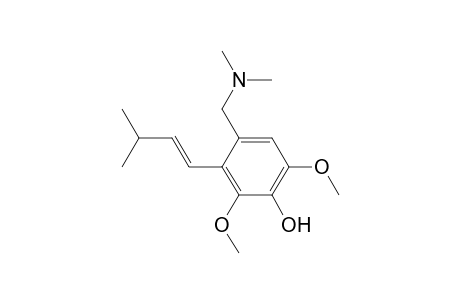 2,6-Dimethoxy-3-(3'-methylbutenyl)-4-[(dimethylamino)methyl]phenol