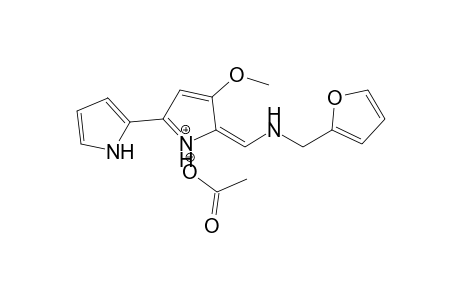 3-Methoxy-2-{[(2'-furylmethyl)amino]methylene}-5(1H-pyrrol-2'-yl)-2H-pyrrolium acetate