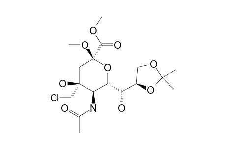 METHYL_(METHYL_5-ACETAMIDO-4-C-CHLOROMETHYL-3,5-DIDEOXY-8,9-O-ISOPROPYLIDENE-BETA-D-GLYCERO-D-TALO-2-NONULOPYRANOSID)-ONATE