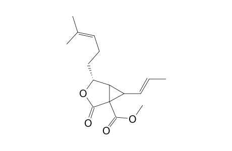 1-Oxo-3.alpha.-(4-methyl-3-pentenyl)-4a-carbomethoxy-4-prop-1-en-1-yl-1,3,3a,4a-tetrahydrocyclopropa[c]furan