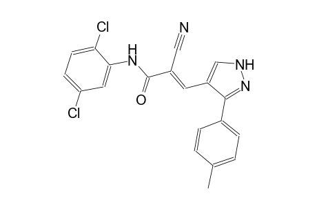 (2E)-2-cyano-N-(2,5-dichlorophenyl)-3-[3-(4-methylphenyl)-1H-pyrazol-4-yl]-2-propenamide