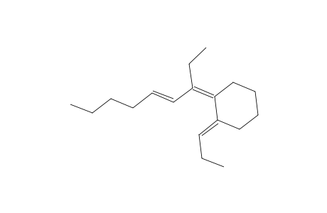 1-[(E)-1-Ethyl-hept-2-en-(Z)-ylidene]-2-prop-(E)-ylidene-cyclohexane