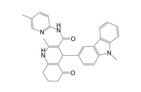 2-methyl-4-(9-methyl-9H-carbazol-3-yl)-N-(5-methyl-2-pyridinyl)-5-oxo-1,4,5,6,7,8-hexahydro-3-quinolinecarboxamide