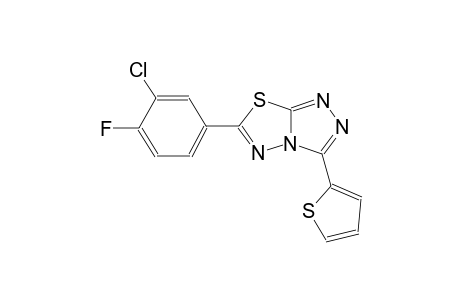 [1,2,4]triazolo[3,4-b][1,3,4]thiadiazole, 6-(3-chloro-4-fluorophenyl)-3-(2-thienyl)-