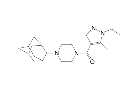 1-(2-adamantyl)-4-[(1-ethyl-5-methyl-1H-pyrazol-4-yl)carbonyl]piperazine