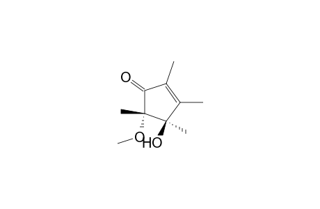 (trans)-4-Hydroxy-5-methoxy-2,3,4,5-tetramethylcyclopent-2-enone