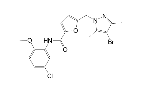 5-[(4-bromo-3,5-dimethyl-1H-pyrazol-1-yl)methyl]-N-(5-chloro-2-methoxyphenyl)-2-furamide