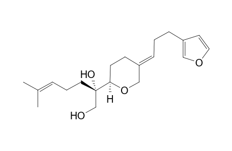 2-{[5'-(Furan-3"-yl)propylidene]-tetrahydro-2H-pyran-2'-yl}-6-methylhept-5-ene-1,2-diol