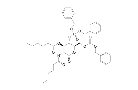 6-O-(BENZYLOXYCARBONYL)-4-O-[BIS-(BENZYLOXY)-PHOSPHORYL]-2-DEOXY-3-O-HEXANOYL-2-(HEXANOYLAMINO)-BETA-D-GLUCOPYRANOSIDE