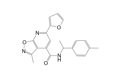 isoxazolo[5,4-b]pyridine-4-carboxamide, 6-(2-furanyl)-3-methyl-N-[1-(4-methylphenyl)ethyl]-