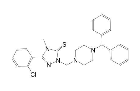3H-1,2,4-triazole-3-thione, 5-(2-chlorophenyl)-2-[[4-(diphenylmethyl)-1-piperazinyl]methyl]-2,4-dihydro-4-methyl-