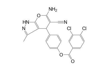 3,4-Dichloro-benzoic acid 4-(6-amino-5-cyano-3-methyl-1,4-dihydro-pyrano[2,3-c]pyrazol-4-yl)-phenyl ester