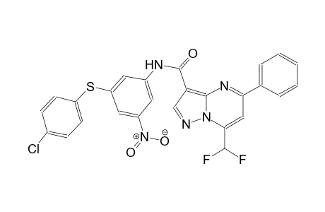 N-{3-[(4-chlorophenyl)sulfanyl]-5-nitrophenyl}-7-(difluoromethyl)-5-phenylpyrazolo[1,5-a]pyrimidine-3-carboxamide