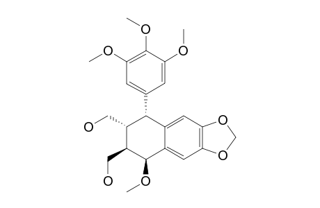 [(5S,6R,7R,8R)-5-methoxy-6-methylol-8-(3,4,5-trimethoxyphenyl)-5,6,7,8-tetrahydrobenzo[f][1,3]benzodioxol-7-yl]methanol