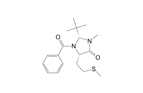 (2R,5S)-1-benzoyl-2-tert-butyl-3-methyl-5-(2-methylsulfanylethyl)imidazolidin-4-one