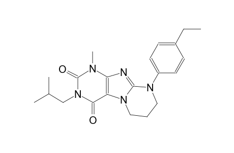 9-(4-ethylphenyl)-3-isobutyl-1-methyl-6,7,8,9-tetrahydropyrimido[2,1-f]purine-2,4(1H,3H)-dione