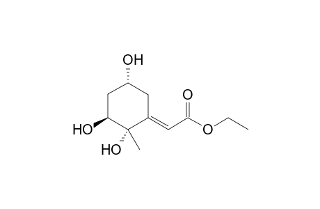 [2S-(1E,2.alpha.,3.beta.,5.alpha.)]-[2,3,5-trihydroxy-2-methylcyclo-hexylidene)acetic acid ethyl ester