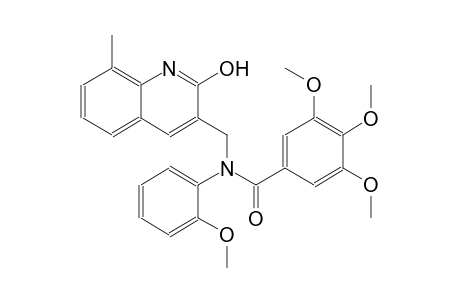 N-[(2-hydroxy-8-methyl-3-quinolinyl)methyl]-3,4,5-trimethoxy-N-(2-methoxyphenyl)benzamide