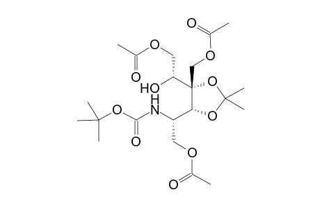 ((4S,5R)-5-((S)-2-Acetoxy-1-(tert-butoxycarbonylamino)ethyl)-4-((R)-2-acetoxy-1-hydroxyethyl)-2,2- dimethyl-1,3-dioxolan-4-yl)methyl acetate