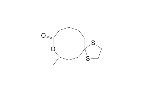 9-Oxa-1,4-dithiaspiro[4.9]tetradecan-10-one, 8-methyl-, (.+-.)-