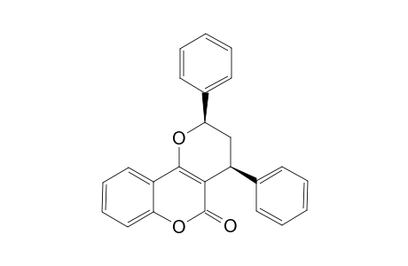 2,3,4,5-TETRAHYDRO-2,4-DIPHENYLPYRANO-[3,2-C]-BENZOPYRAN-5-ONE;CIS-ISOMER