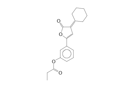 2H-Furan-2-one, 3-cyclohexylidene-5-(3-propanoyloxyphenyl)-