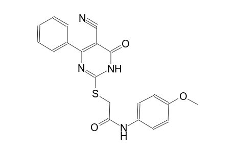 acetamide, 2-[(5-cyano-1,6-dihydro-6-oxo-4-phenyl-2-pyrimidinyl)thio]-N-(4-methoxyphenyl)-