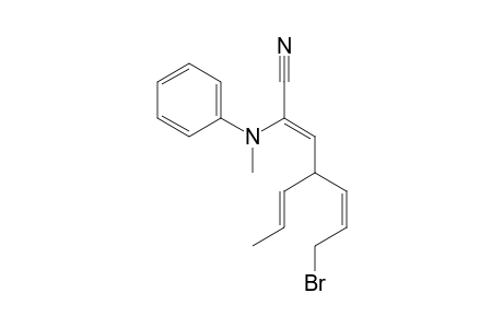 (2Z,5Z)-7-Bromo-2-(N-methylanilino)-4-prop-1-enylhepta-2,5-dienenitrile