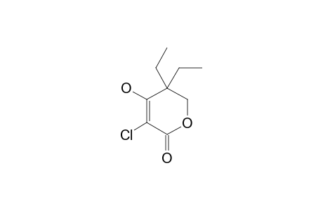 3-CHLORO-5,5-DIETHYL-4-HYDROXY-5,6-DIHYDRO-2H-PYRAN-2-ONE