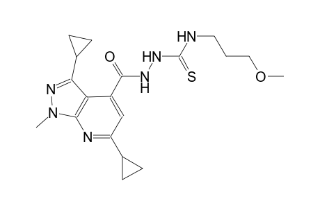 2-[(3,6-dicyclopropyl-1-methyl-1H-pyrazolo[3,4-b]pyridin-4-yl)carbonyl]-N-(3-methoxypropyl)hydrazinecarbothioamide