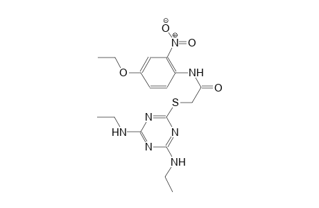 2-{[4,6-bis(ethylamino)-1,3,5-triazin-2-yl]sulfanyl}-N-(4-ethoxy-2-nitrophenyl)acetamide