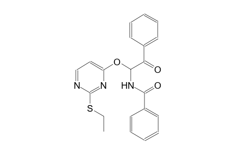 N-(1-{[2-(ethylsulfanyl)-4-pyrimidinyl]oxy}-2-oxo-2-phenylethyl)benzamide